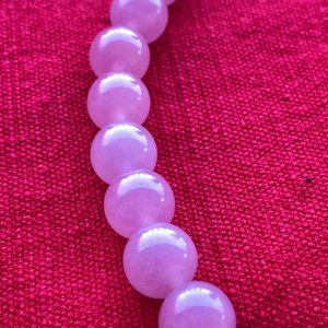 Beautiful Purple Jade Beaded Necklace VINTAGE